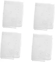 [TENDYCOCO] 4pcs Bridal Wedding Shawl Wedding Dresses Gown Chapel Wedding Veil Dress Shawl Pearl Evening Shawl Pearls Wedding Capes Chiffon Shawl Shoulder Veils Formal Dress Wraps White Nylon