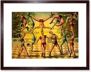 Paintings Thirteen Acrobats Circus Performer Weird Cool Framed Wall Art Print