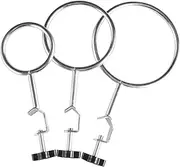 MUCKLILY 3pcs Iron Ring Experimental Equipment Round Lab Clamps for Woodworking Axle Stands Bricklaying Lab Stand Clamp Lab Stand Support Ring Corner Sash Clamps Flask Ring Clamps F Clamps