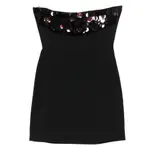 [David Koma] David Koma Sequin-embellished Strapless Dress 10 UK BLACK
