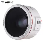 YONGNUO YN 50mm F1.8 II Auto Focus Full Frame Lens for Canon Camera WHITE