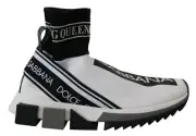 Dolce & Gabbana Chic Black and White Sorrento Slip-On Women's Sneakers Authentic