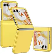 for Motorola razr 50 Ultra 5G Case Ultra Thin Skin Feel Matte Case Lightweight Hard PC Shockproof Protective Cover (Yellow, for Motorola razr 50)