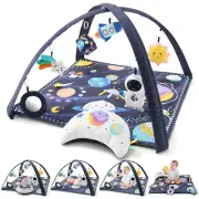 Cute Space Theme 7-in-1 Baby Boy Activity Gym Toy & Play Mat - Machine Washable