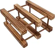 Luxurious Solid Wood Wine Rack Small Water Bottle Storage Rack Wine Bottle Counter for Home Decor
