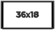 36x18 Shadow Box Frame Black | 1 inches Deep Real Wood Contemporary Shadowbox Di