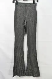 Topshop Women's Regular Glitter Rib Flare Pants, Black, Size 4, $58, NwT