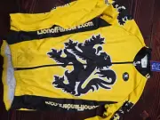 NEW VERMARC Yellow Lion Flanders MADE IN ITALY Long Sleeve Jersey Small cycling