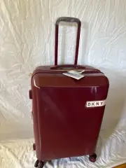 $495 DKNY 24" Hard Case Spinner Suitcase Luggage Medium Expandable Wine
