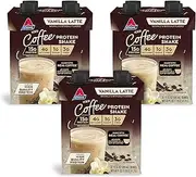 Atkins Iced Coffee Vanilla Latte Protein Shake. With Coffee and High-Quality Protein. Keto-Friendly and Gluten Free. (12 Shakes)