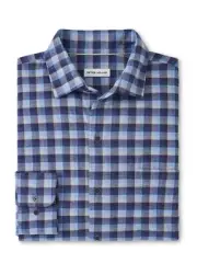 Peter Millar Ocean Blue North Bay Cotton Button-Up Sport Shirt Purple NWT XL