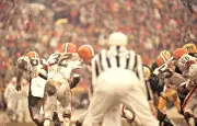 JIM BROWN Browns vs Packers MUD BOWL 1966 NFL Football Original 35mm Photo Slide