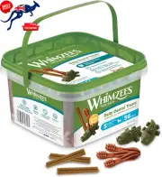 WHIMZEES Dog Dental Chews Small 56 Pack | Natural Treats 7-12kg Teeth Care