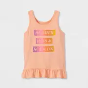 Girls' Printed Tank Top - Cat & Jack Peach XXL