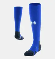 Under Armour Team Sports Soccer Over Calf Socks, Youth 13.5-4.5, Royal Blue S8