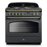 Falcon 90cm Dual Fuel Range Cooker - Slate & Brass