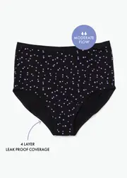 [Taking Shape] Taking Shape Period Leak Proof Undies Moderate Size 18 in Spot Print, Bamboo - Plus Size Women's Clothing Spot Print
