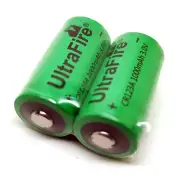 2x Rechargeable 1000mAh 3.0V Li-ion Battery For UltraFire CR123A 17335 17345 new