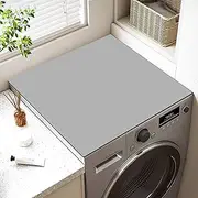 Washing Machine Cover, Dust Protection, Universal Washing Machine Cover, Non-Slip, Absorbent, Quick Drying, Washing Machine Cover, Washing Machine Mat, 60 x 60 cm (Grey)