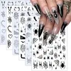 6 Sheet Halloween Nail Stickers Spider Web Halloween Nail Stickers Style 5