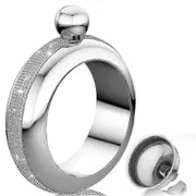 Jtgg Bracelet Flask Bangle Flasks Creative Stainless 304 Steeland Hip Flask Funnel Set For Women 3.5 Oz Silver