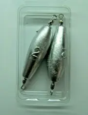 Trolling Sinker in line W/#7 60LB SILVER BARREL SWIVEL 2 OZ. 2 PCS.