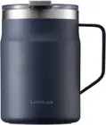 Stainless Steel Double Wall Insulated with Handle, Lid, 16 Oz, Navy Metro Mug, 1