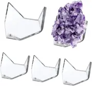 5 Packs Acrylic Triangle Display Holder - Display Easel Stands for Geodes Rock M