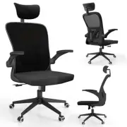 Home Office Chair, High Back Ergonomic Desk Chair with Lumbar Support, B-black