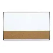 Quartet QRTARCCB3018 Magnetic Dry-Erase-Cork Combo Board- 30in.x18in.- Silver...