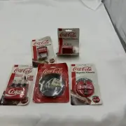4 Vintage Coca-Cola Coke Brand Magnets 1995 Coasters SEALED BUT FAIR