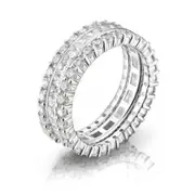 3-Piece Triple Ring Sterling Silver Ring Set
