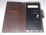 Samsung Galaxy S10 5G Leather CASE Wallet CARD pockets Brown cover