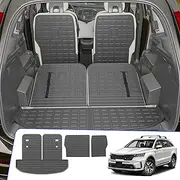 Rongtaod Trunk Mat Compatible with 2021-2025 Kia Sorento 6&7 Seats Cargo Mat Cargo Liner Trunk Liner Back Seat Cover Protector 2024 Sorento Accessories (Trunk Mat+2nd&3rd Row Backrest Mats)