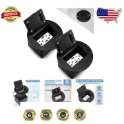2-Pack Black Recessed Floor Outlet with USB Chargers - Safe & Waterproof Kit