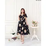 AGATHA.LLY ONE SET DRESS 女式上衣短款美麗花朵和花朵花卉裙子 V SET DRESS 派對休閒活