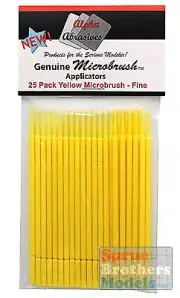 APA1301 Alpha Abrasives Microbrush Applicators - Yellow - Fine - 25 pack