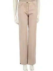 Blush Pink Denim Straight Leg Jeans