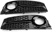 A4 B8 Front Standard Bumper Fog Light Grille Grill Cover Mesh Grille Compatible For Audi A4 B8 2009-2011 Car Front Fog Lamp Light Cover