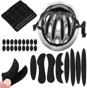 AIMALL 9 X Universal Bicycle Bike Cycling Helmet Padding Kit Replacement Foam Pads Set, Comfortable Sponge Liner, Black, Easy Installation