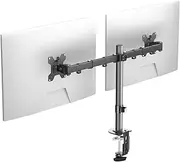 Pholiten Dual Monitor Desk Mount, Adjustable Monitor Arm Desk Mount for 13”-32” Screen up to 10kg, VESA 75x75/100x100mm MD97442SE