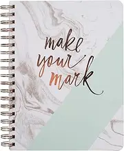 Fringe Studio Spiral Notebook Journal, Make Your Mark, Paperback Cover, Front Storage Pocket, Narrow Ruled, 7.8" W X 9.75" H, 192 Pages (977135)