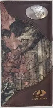 ZEP-PRO West Virginia Leather & Nylon MOSSY OAK Camo WALLET TIN GIFT BOX