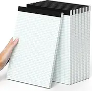 AILZFEI Quad Ruled Graph Paper Pad, 8 pack of 50 Sheets, White, 4x4 (4 Squares per inch), 8.5 x 11.75-Inch Grid Paper Pad