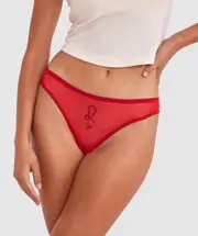 Leo G String - Red/Dark Red
