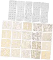Elegant Nail Art Stamping Plates 5pcs Floral Nail Art Stencils Kit for Diy Manicure Fun