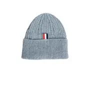 [THOM BROWNE] $ bar ribbed beanie Grey
