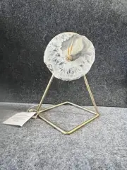 Artisans Hand Crafted 105mm Natural Geode Agate Quartz Mantle Clock
