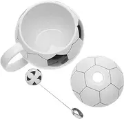FOYTOKI 1 Set Ceramic Football Cup with Lid Ceramic Teacup Ceramic Mug Ceramic Cups Porcelain Cup Ceramic Drinking Mugs Porcelain Coffee Cup Ceramic Tea Mug Milk Cup re-usable Ceramic