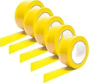 Dolphy Floor Marking Tape (Pack of 5) – Yellow | 50mm x 22m Self-Adhesive High-Visibility Safety Tape for Hazard Marking in Warehouses, Workshops, Factories & Construction Areas